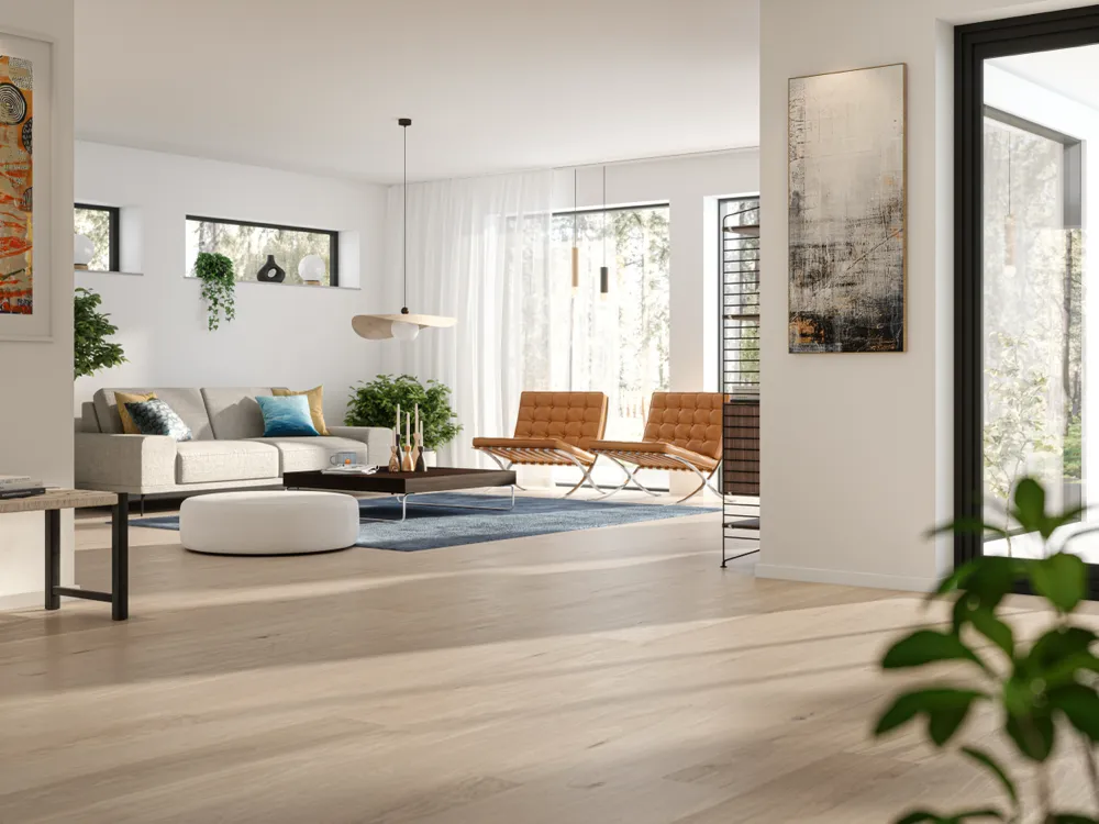 Powder White Oak Nature Grade Brushed Finish