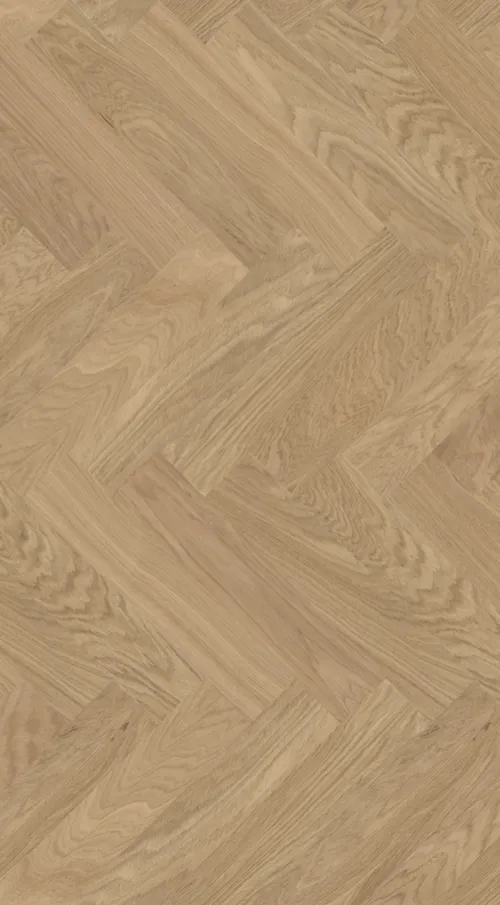 Classic Herringbone Misty White Oak Select Grade Smooth Finish