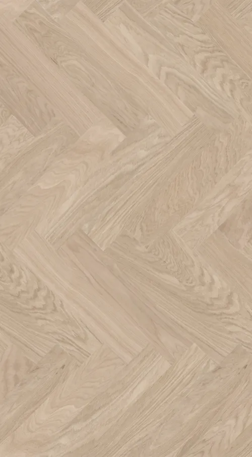 Classic Herringbone Powder White Oak Select Grade Smooth Finish